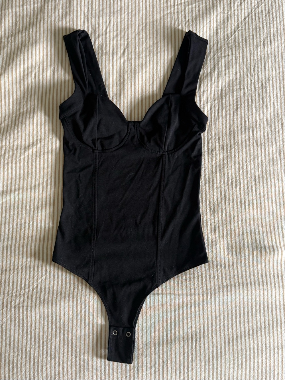 Dynamite Black Structured Cup Bodysuit